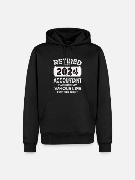 Comptable retraité 2024 - Sweat à capuche Premium bio Homme - noir