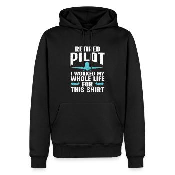 Pilot Quote Flight Lover Aircraft Aviation - Men’s Premium Organic Hoodie - black - Front - Nico (187cm)