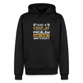 Le cosplay est mon passe-temps - Sweat à capuche Premium bio Homme - noir - Devant - Nico (187cm)