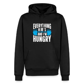 Personal Trainer Coach Gym Workout Fitnesstrainer - Männer Premium Bio Hoodie - Schwarz - Vorne - Nico (187cm)