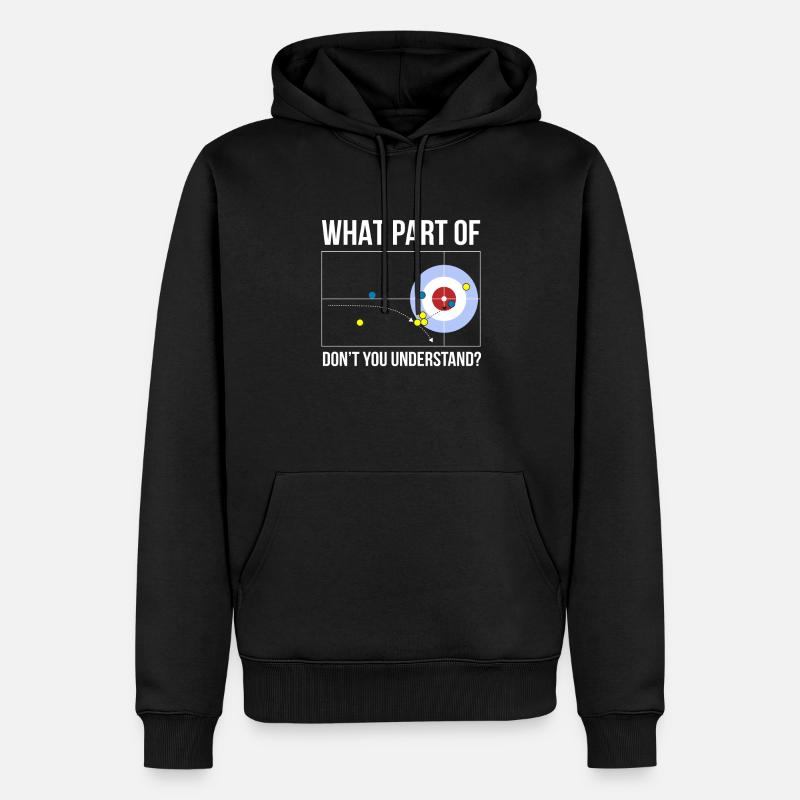 Curling Curler - Sweat à capuche Premium bio Homme - noir