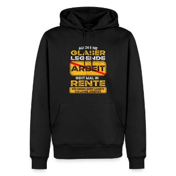 Glaser lustiges Rente Pension - Männer Premium Bio Hoodie - Schwarz - Vorne - Nico (187cm)