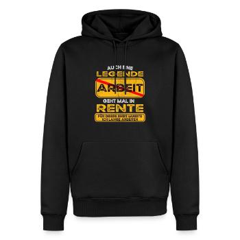 Legende lustiges Rente Pension - Männer Premium Bio Hoodie - Schwarz - Vorne - Nico (187cm)