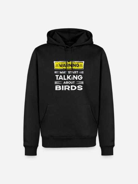 Talking about Birds funny - Männer Premium Bio Hoodie - Schwarz