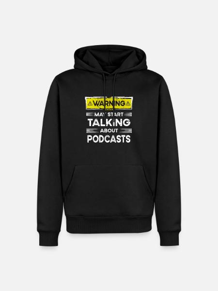 Talking about Podcasts funny - Men’s Premium Organic Hoodie - black