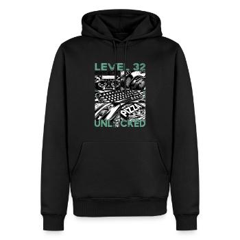Geburtstag Level 32 freigeschaltet Gaming & Zocker - Männer Premium Bio Hoodie - Schwarz - Vorne - Nico (187cm)