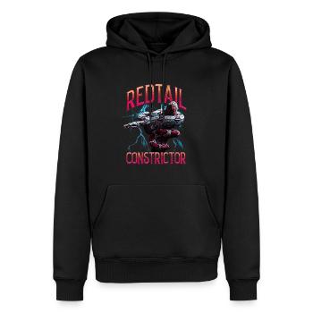 Red Tail Boa Gardien de reptiles streetwear moderne - Sweat à capuche Premium bio Homme - noir - Devant - Nico (187cm)