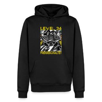 Geburtstag Level 36 freigeschaltet Gaming & Zocker - Männer Premium Bio Hoodie - Schwarz - Vorne - Nico (187cm)