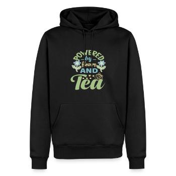 Designer floral Fleuriste Fleuriste Fleuriste - Sweat à capuche Premium bio Homme - noir - Devant - Nico (187cm)