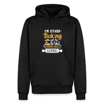 Cuisson Jeu de mots Cuire Cuisinier Chef Boulanger - Sweat à capuche Premium bio Homme - noir - Devant - Nico (187cm)