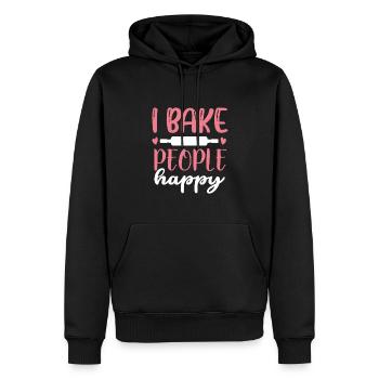 Cuisson Jeu de mots Cuire Cuisinier Chef Boulanger - Sweat à capuche Premium bio Homme - noir - Devant - Nico (187cm)