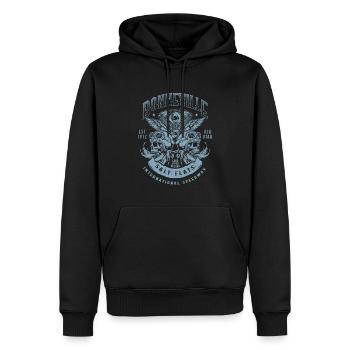 Bonneville Salt Flats Motorradrennen Vintage - Männer Premium Bio Hoodie - Schwarz - Vorne - Nico (187cm)