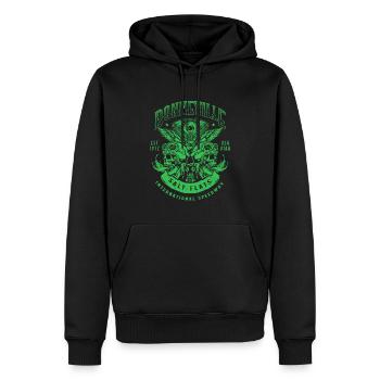 Bonneville Salt Flats Course de moto Vintage - Sweat à capuche Premium bio Homme - noir - Devant - Nico (187cm)