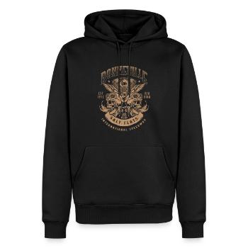 Bonneville Salt Flats Motorradrennen Vintage - Männer Premium Bio Hoodie - Schwarz - Vorne - Nico (187cm)