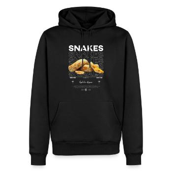Burmese Python Modern Streetwear Reptile Keeper - Men’s Premium Organic Hoodie - black - Front - Nico (187cm)