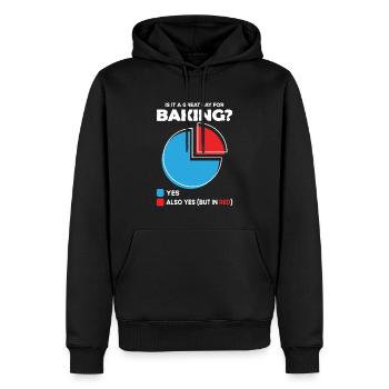 Est-ce un grand jour pour la pâtisserie ? - Sweat à capuche Premium bio Homme - noir - Devant - Nico (187cm)