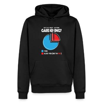 Is it a great Day for gardening - Männer Premium Bio Hoodie - Schwarz - Vorne - Nico (187cm)