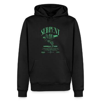 Green Tree Python Modern Reptile Keeper Streetwear - Sweat à capuche Premium bio Homme - noir - Devant - Nico (187cm)