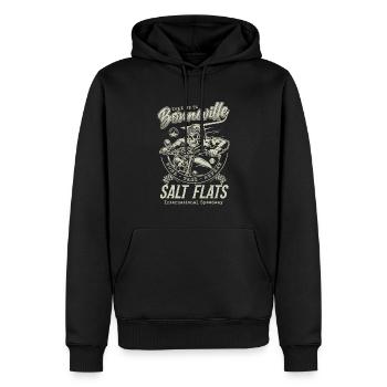 Bonneville Salt Flats Motorradrennen Vintage - Männer Premium Bio Hoodie - Schwarz - Vorne - Nico (187cm)