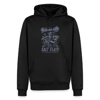 Bonneville Salt Flats Motorradrennen Vintage - Männer Premium Bio Hoodie - Schwarz - Vorne - Nico (187cm)