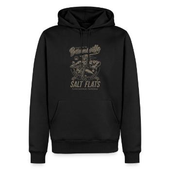 Bonneville Salt Flats Motorradrennen Vintage - Männer Premium Bio Hoodie - Schwarz - Vorne - Nico (187cm)