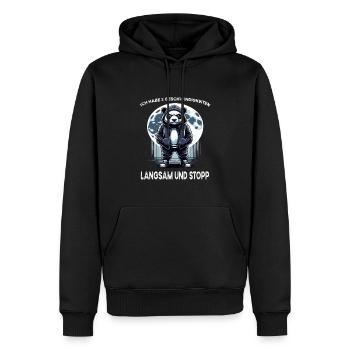 Ich hasse Menschen Morgenmuffel im Büro lustig - Männer Premium Bio Hoodie - Schwarz - Vorne - Nico (187cm)