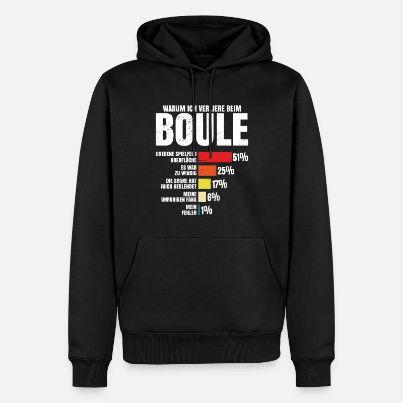 Boule Petanque - Männer Premium Bio Hoodie - Schwarz