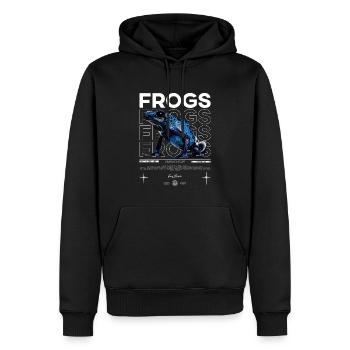 Dendrobates Azureus Dart Frosch Streetwear Frosch - Männer Premium Bio Hoodie - Schwarz - Vorne - Nico (187cm)