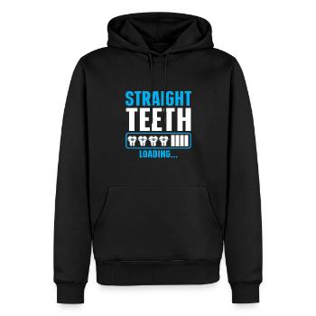 Orthodontiste Orthodontie Dentaire - Sweat à capuche Premium bio Homme - noir - Devant - Nico (187cm)