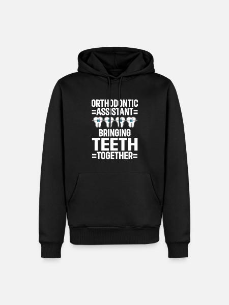 Orthodontiste Orthodontie Dentaire - Sweat à capuche Premium bio Homme - noir