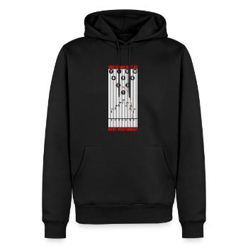Bowler Drôle Bowling - Sweat à capuche Premium bio Homme - noir - Devant - Nico (187cm)