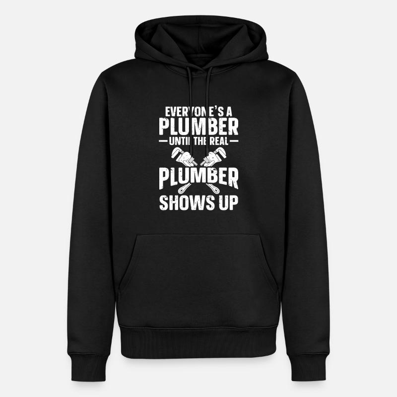 Klempnern Männer Vater Ehemann Klempner - Männer Premium Bio Hoodie - Schwarz