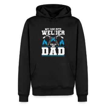 Soudage à la soudeuse - Sweat à capuche Premium bio Homme - noir - Devant - Nico (187cm)