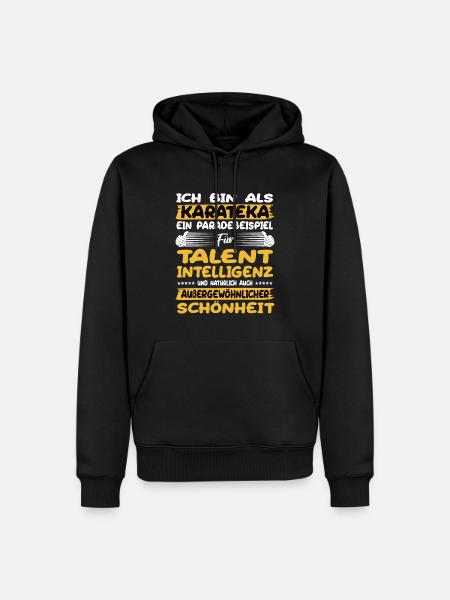 Karateka ein Paradebeispiel Karate - Männer Premium Bio Hoodie - Schwarz