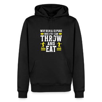 Diskuswerfer Leichtathlet Disc Throw - Männer Premium Bio Hoodie - Schwarz - Vorne - Nico (187cm)