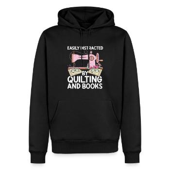 Quilter Nähen Stricken Quilten - Männer Premium Bio Hoodie - Schwarz - Vorne - Nico (187cm)