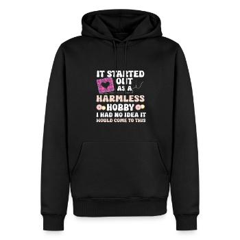 Quilter Nähen Stricken Quilten - Männer Premium Bio Hoodie - Schwarz - Vorne - Nico (187cm)