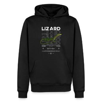 Moniteur d’arbre vert Streetwear Lizard Keeper - Sweat à capuche Premium bio Homme - noir - Devant - Nico (187cm)
