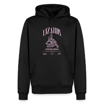 Leopard Gecko Moderne Reptile Keeper Streetwear - Herre Premium økologisk hoodie - sort - Foran - Nico (187cm)