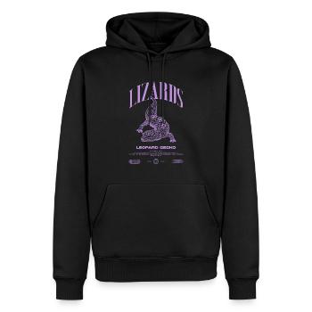 Leopard Gecko Moderne Reptilienwärter Streetwear - Männer Premium Bio Hoodie - Schwarz - Vorne - Nico (187cm)
