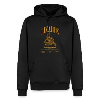 Leopard Gecko Moderne Reptile Keeper Streetwear - Herre Premium økologisk hoodie - sort - Foran - Nico (187cm)