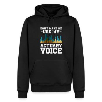 Aktuar Statistiker - Männer Premium Bio Hoodie - Schwarz - Vorne - Nico (187cm)