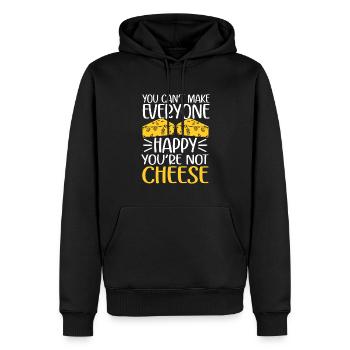 Amateur de fromage Cheese - Sweat à capuche Premium bio Homme - noir - Devant - Nico (187cm)