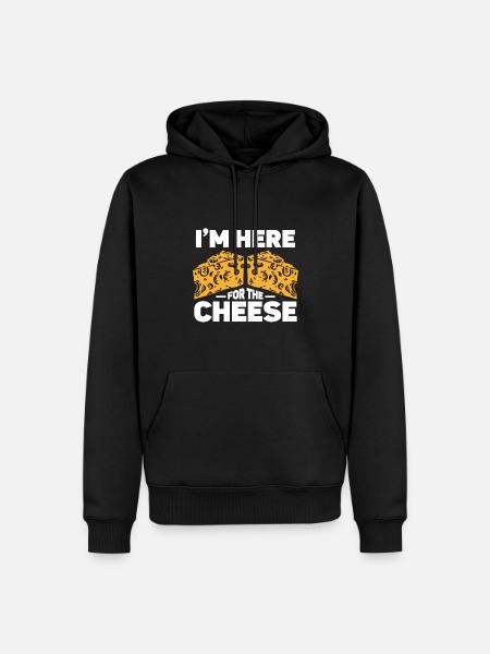 Cheese Lover Cheese - Men’s Premium Organic Hoodie - black