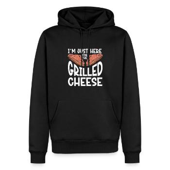 Amateur de fromage Cheese - Sweat à capuche Premium bio Homme - noir - Devant - Nico (187cm)