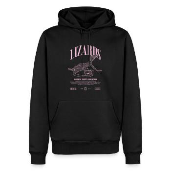 Moniteur d’arbre vert Streetwear gardien de lézard - Sweat à capuche Premium bio Homme - noir - Devant - Nico (187cm)