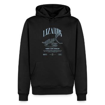 Moniteur d’arbre vert Streetwear gardien de lézard - Sweat à capuche Premium bio Homme - noir - Devant - Nico (187cm)