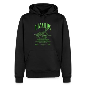 Moniteur d’arbre vert Streetwear gardien de lézard - Sweat à capuche Premium bio Homme - noir - Devant - Nico (187cm)
