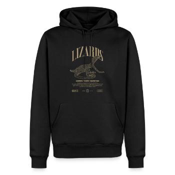 Moniteur d’arbre vert Streetwear gardien de lézard - Sweat à capuche Premium bio Homme - noir - Devant - Nico (187cm)