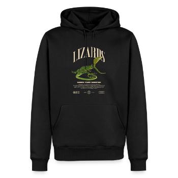 Moniteur d’arbre vert Streetwear gardien de lézard - Sweat à capuche Premium bio Homme - noir - Devant - Nico (187cm)